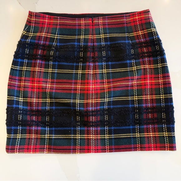 J.Crew Women's Size 12 Tartan Plaid Mini Skirt Multicolor Party Cocktail Holiday - Picture 7 of 10